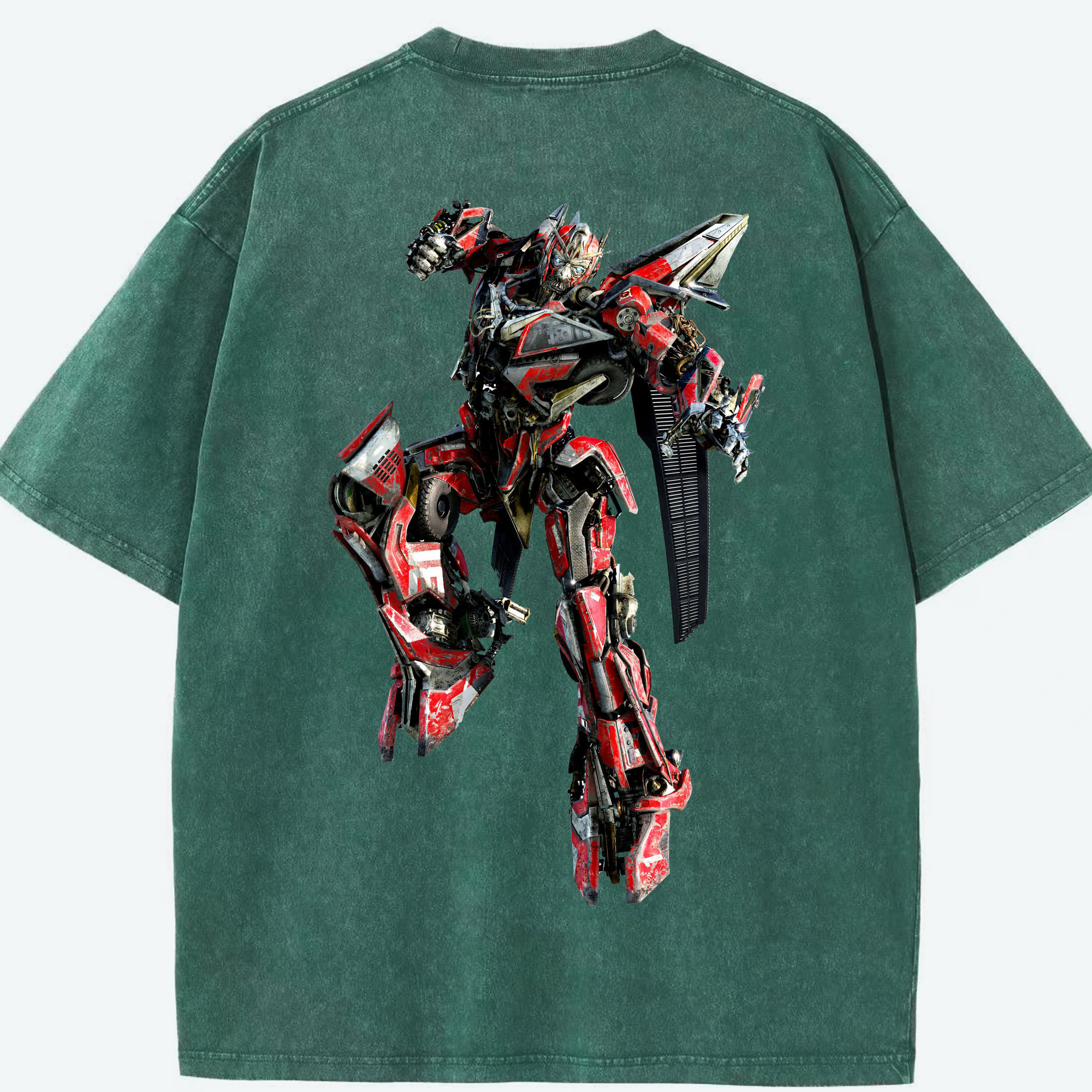 （画像用）  綿100% ヴィンテージ風 半袖Tシャツ（背面プリント）